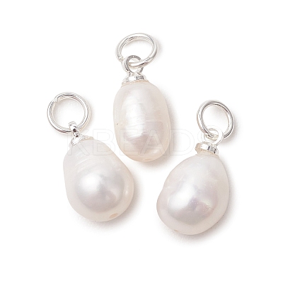 Natural Cultured Freshwater Pearl Pendants PALLOY-JF05225-02-1