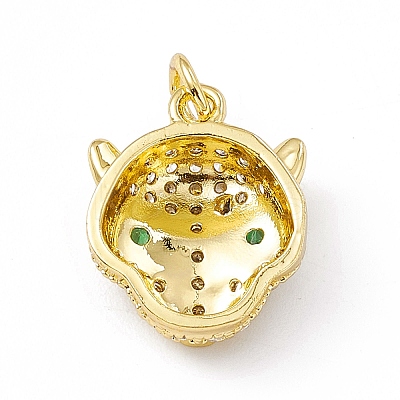 Brass Micro Pave Cubic Zirconia Pendants KK-P224-05G-1