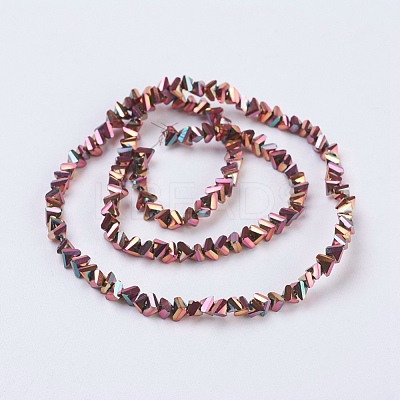Electroplate Glass Beads Strands EGLA-J145-4mm-FP01-1