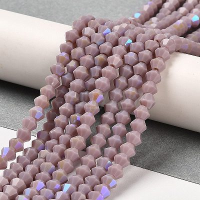 Opaque Solid Color Imitation Jade Glass Beads Strands EGLA-A039-P4mm-L13-1