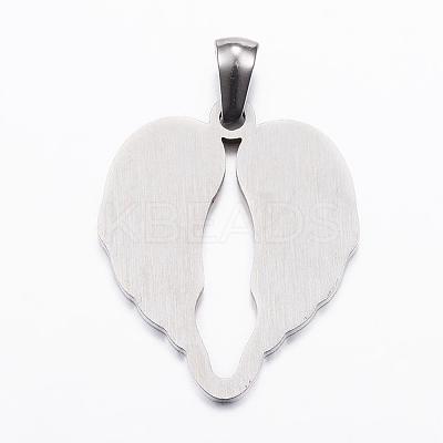 304 Stainless Steel Pendants STAS-E135-03-1