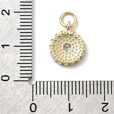 Brass Micro Pave Cubic Zirconia Pendants KK-A278-09G-03-1