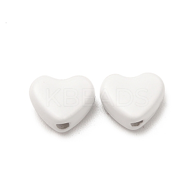 Heart Spray Painted Alloy Beads FIND-G053-01O-1