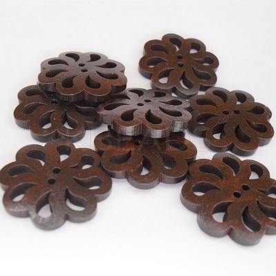 Carved Buttons in Flower Shape NNA0Z4M-1