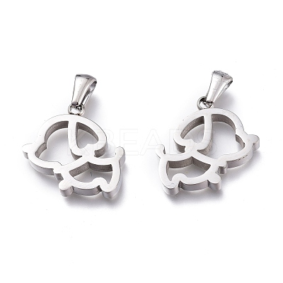 Tarnish Resistant 304 Stainless Steel Pendants STAS-Z006-14P-1