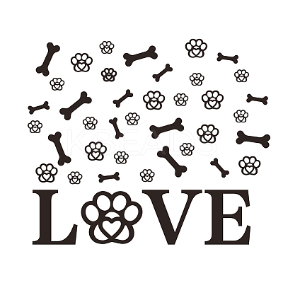 Translucent PVC Self Adhesive Wall Stickers STIC-WH0015-331-1