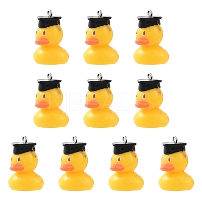 10Pcs Graduation Theme Resin Pendants RESI-YW0004-71-1