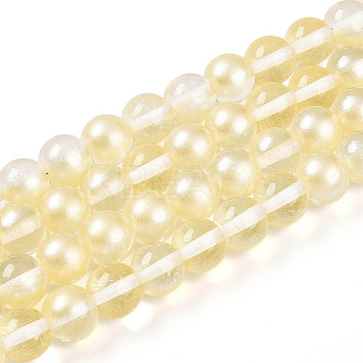 Baking Paint Transparent Glass Beads X1-DGLA-N011-10mm-02-1