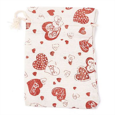 Christmas Theme Cotton Fabric Cloth Bag ABAG-H104-B03-1
