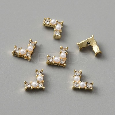 Alloy Rhinestone Cabochons MRMJ-WH0077-043K-1