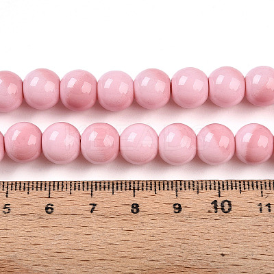 Baking Paint Glass Beads Strands DGLA-N012-10mm-01-1