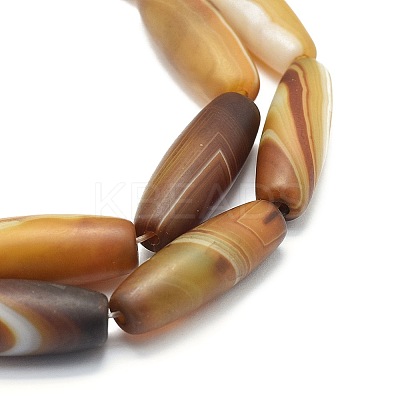 Natural Striped Agate/Banded Agate Beads Strands TDZI-O003-36-1