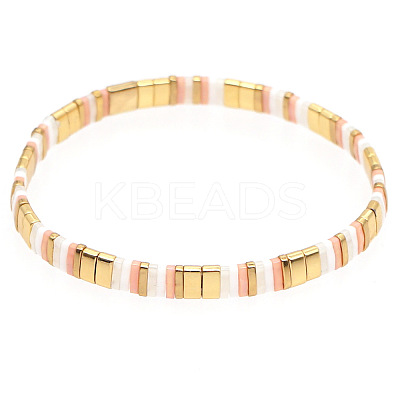 Bohemian Glass Seed Beaded Stretch Bracelets JM4508-39-1