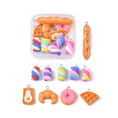 20Pcs Resin & Handmade Polymer Clay  Pendants FIND-FS0001-20-1