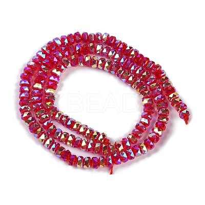 Electroplate Glass Beads Strands GLAA-Q105-03C-1