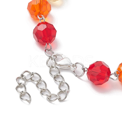 Alloy Enamel Rainbow Charm Bracelets BJEW-JB10231-1