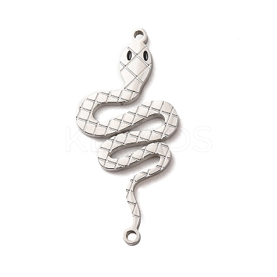 304 Stainless Steel Enamel Snake Links Connector Charms STAS-F367-06P-1