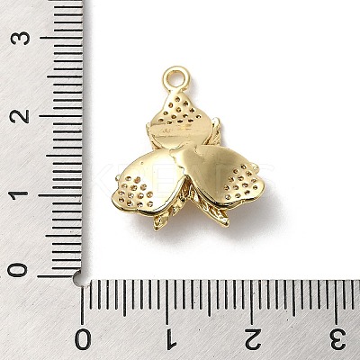 Rack Plating Brass Cubic Zirconia Pendants KK-M267-11G-1