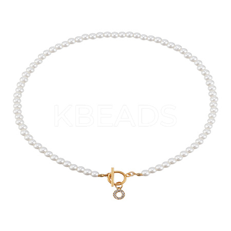1Pc Brass Clear Cubic Zirconia Letter Pendant Necklaces NJEW-LP0001-32O-1