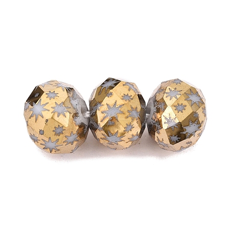 Electroplate Glass Beads EGLA-N026-01A-J02-1