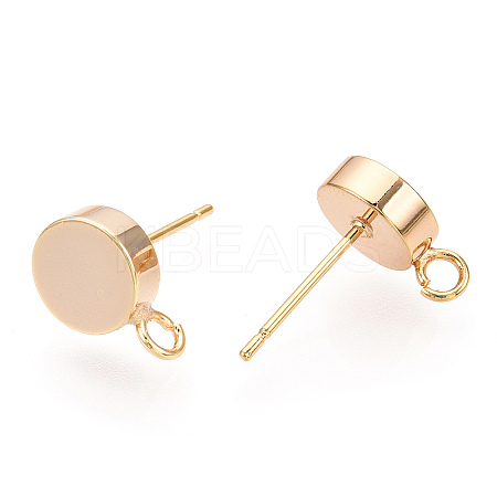 Brass Stud Earring Findings KK-WH0065-09D-G-1