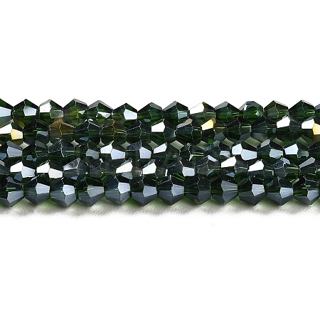 Transparent Electroplate Glass Beads Strands GLAA-F029-2mm-A25-1