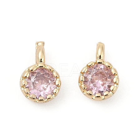 Brass Pave Cubic Zirconia Pendants KK-H204-03KCG-04-1