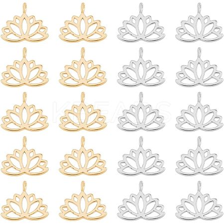20Pcs 2 Colors Brass Charms KK-FH0002-18-1