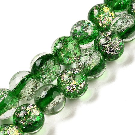 Handmade Dichroic Foil Glass Beads Strands DICH-U001-10C-1