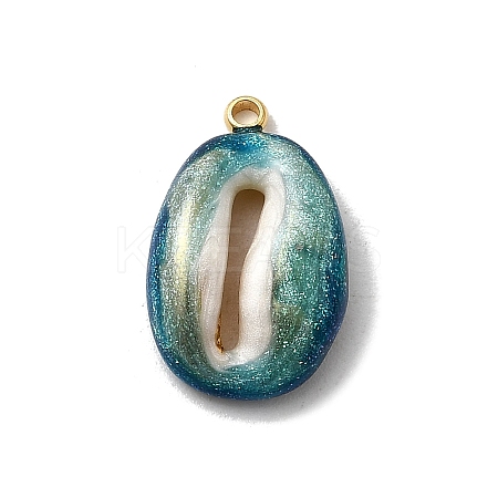 304 Stainless Steel Enamel Pendants STAS-B102-07D-1