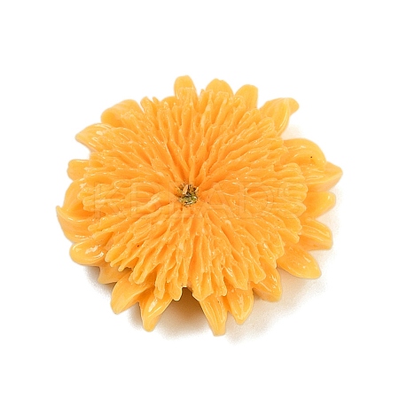 Opaque Resin Flowers Cabochons LS-RESI-R463-02A-1