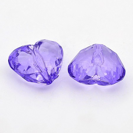 Transparent Acrylic Beads PL318Y-7-1