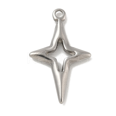 Anti-Tarnish 304 Stainless Steel Pendants STAS-Q334-55P-1