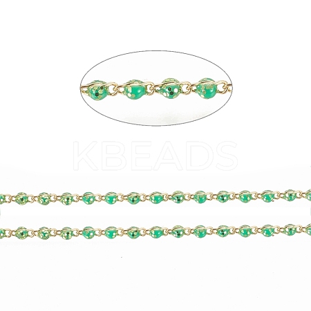 Brass Handmade Beaded Chain CHC-G011-08G-09-1