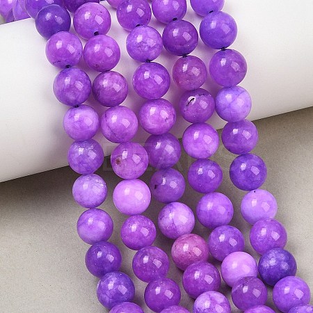 Natural Dyed White Jade Beads Strands GG-CBAEB22-B01-8mm-11-1