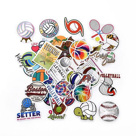 Cartoon Sports Ball Theme Paper Stickers Set DIY-G066-14-1