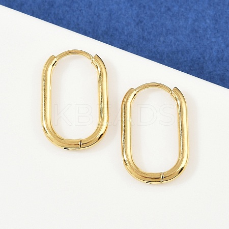 304 Stainless Steel Oval Hoop Earrings EJEW-K268-36G-1