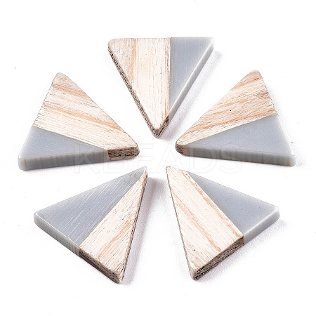Opaque Resin & Wood Cabochons LS-CRES-N028-001A-B02-1