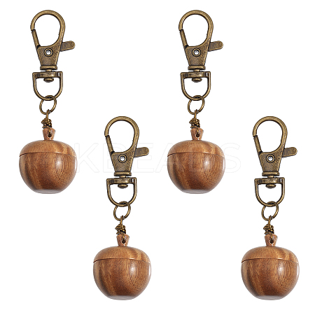 Wood Apple Box Jewelry Pendant Decoration HJEW-AB00430-1