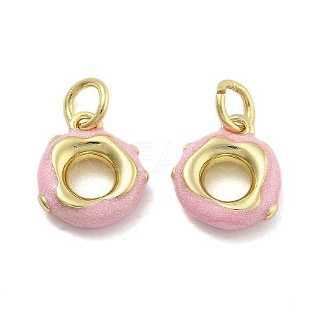 Brass Enamel Charms KK-U060-32G-1