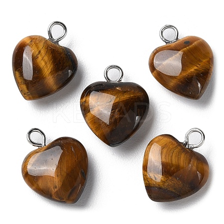 Natural Tiger Eye Pendants G-E603-01P-06-1