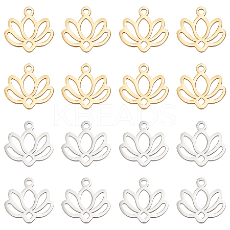 20Pcs 2 Colors 304 Stainless Steel Pendants STAS-UN0057-43-1