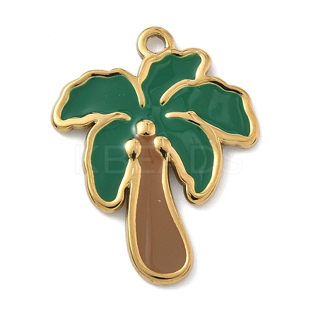 Ocean Series 304 Stainless Steel Enamel Pendants STAS-K308-02C-G-1