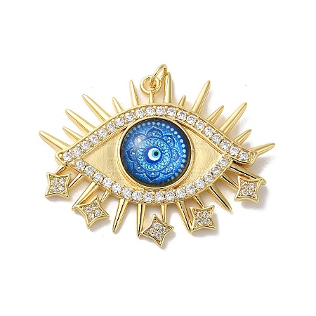 Rack Plating Brass Cubic Zirconia Pendants KK-G504-22G-02-1