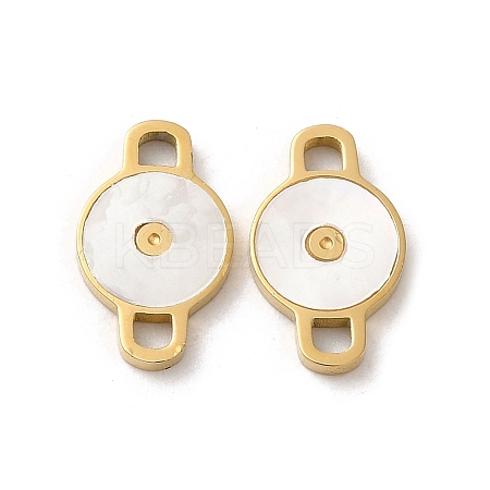 304 Stainless Steel with Shell Connector Charms STAS-K263-20G-1