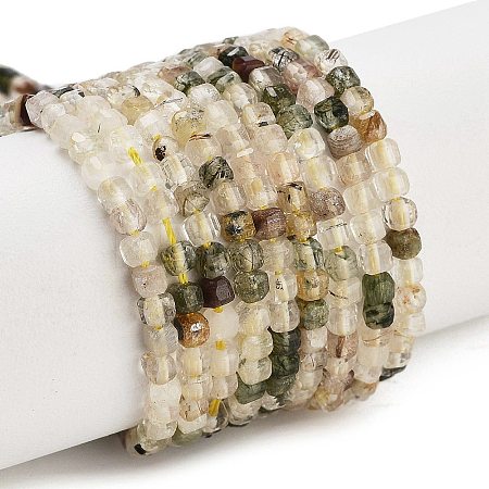 Natural Rutilated Quartz Beads Strands G-H042-B14-01-1