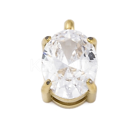 304 Stainless Steel Micro Pave Cubic Zirconia Charms STAS-L022-160G-A02-1