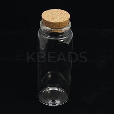 Glass Jar Glass Bottle for Bead Containers X-CON-E008-127x47mm-1