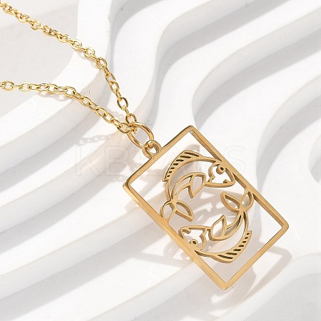 304 Stainless Steel Necklace LS-NJEW-D330-01G-12-1