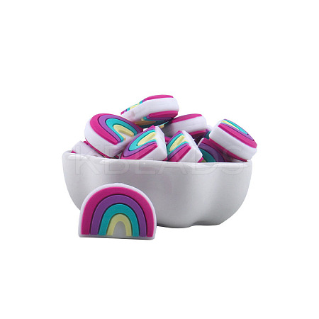 Rainbow Food Grade Eco-Friendly Silicone Beads FIND-SZC0013-311-1